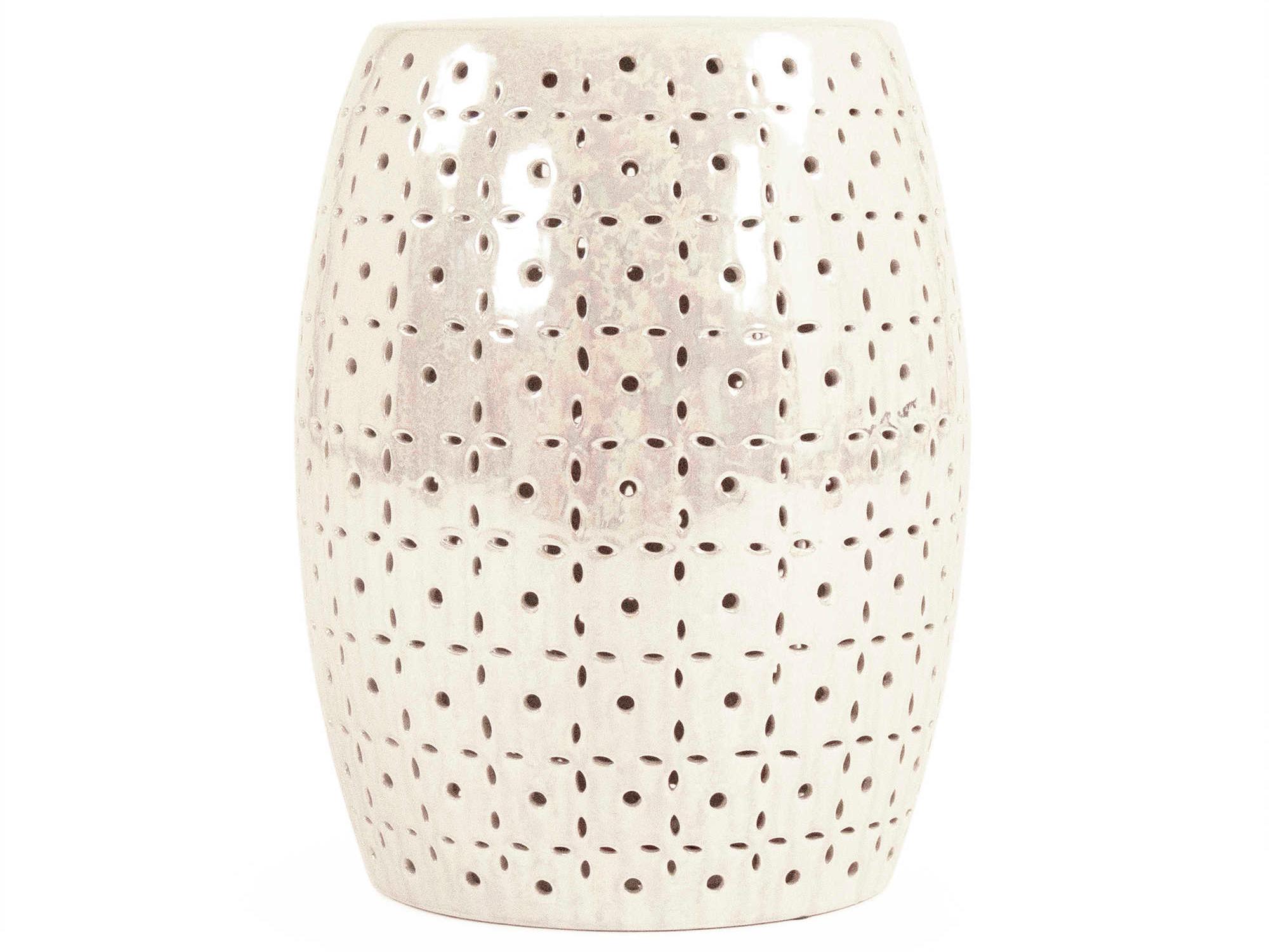 Zentique Iridescent Grey Gray Accent Stool