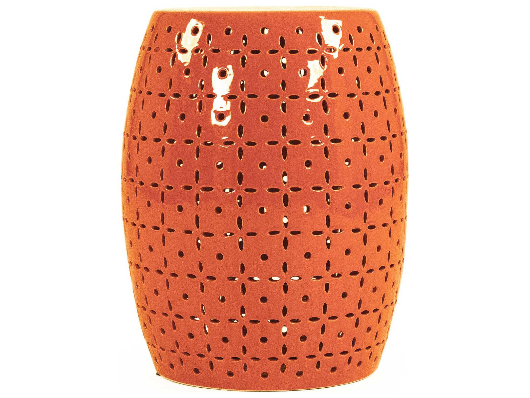 Zentique Orange Accent Stool