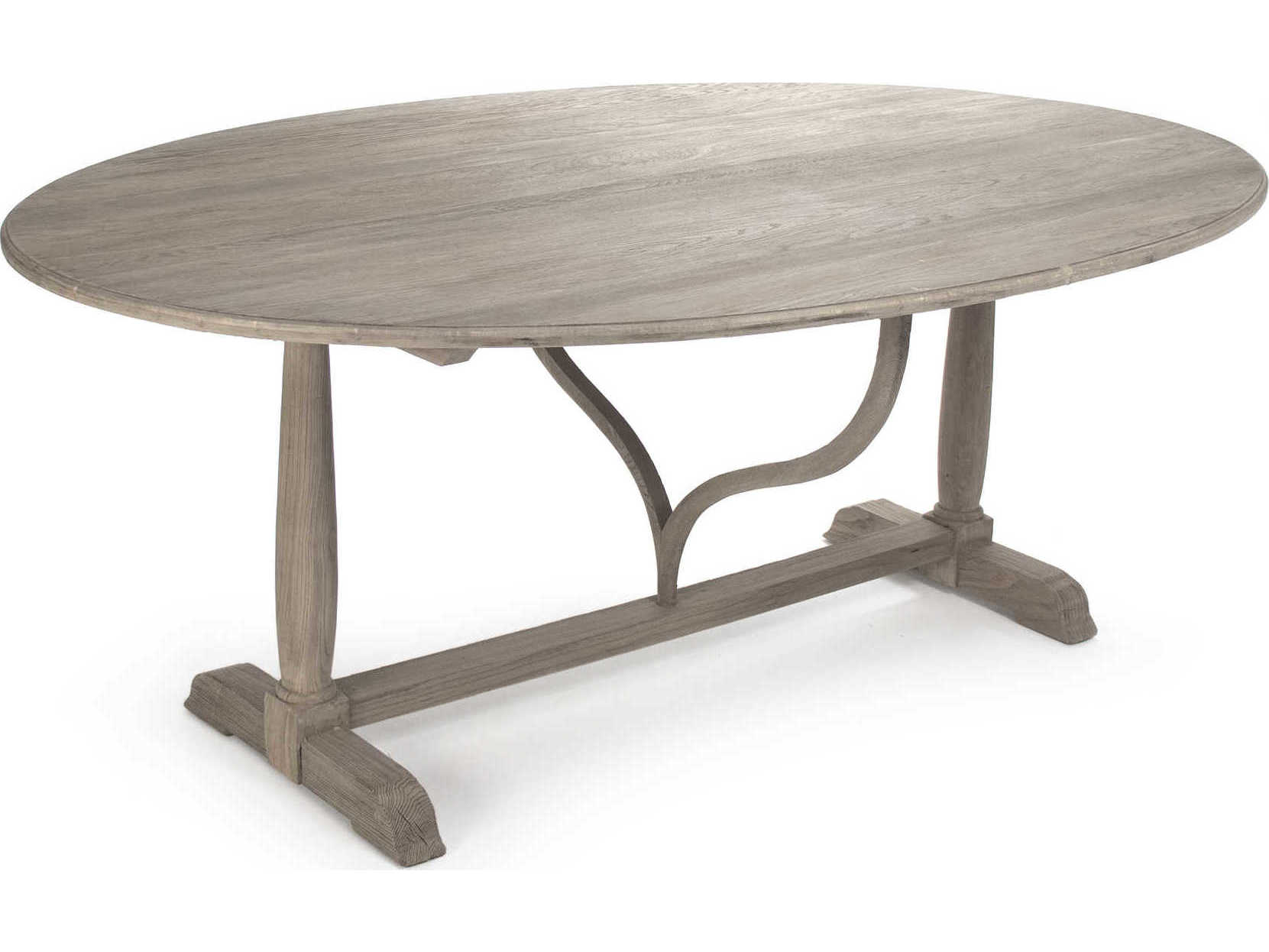 Zentique Raw Natural Oval Wood Bar Table