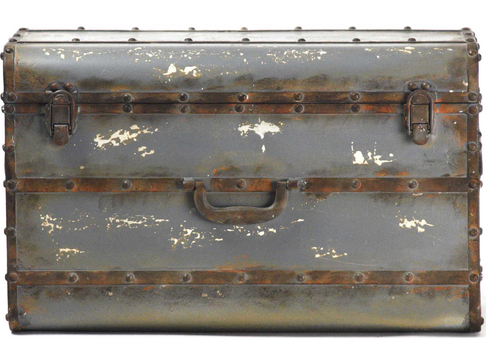 Zentique Antique Grey Storage Trunk