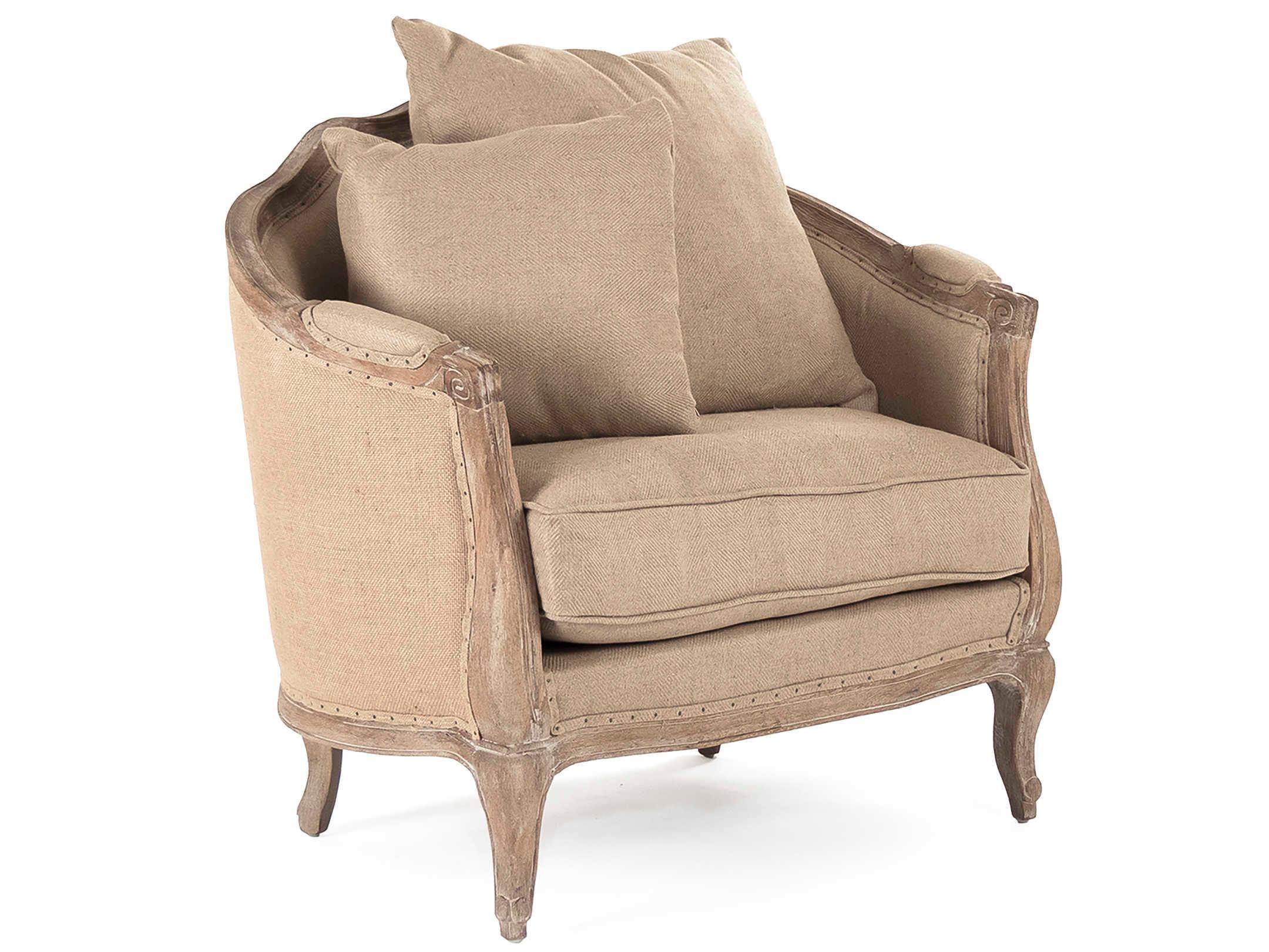 Zentique Maison Brown Fabric Accent Chair