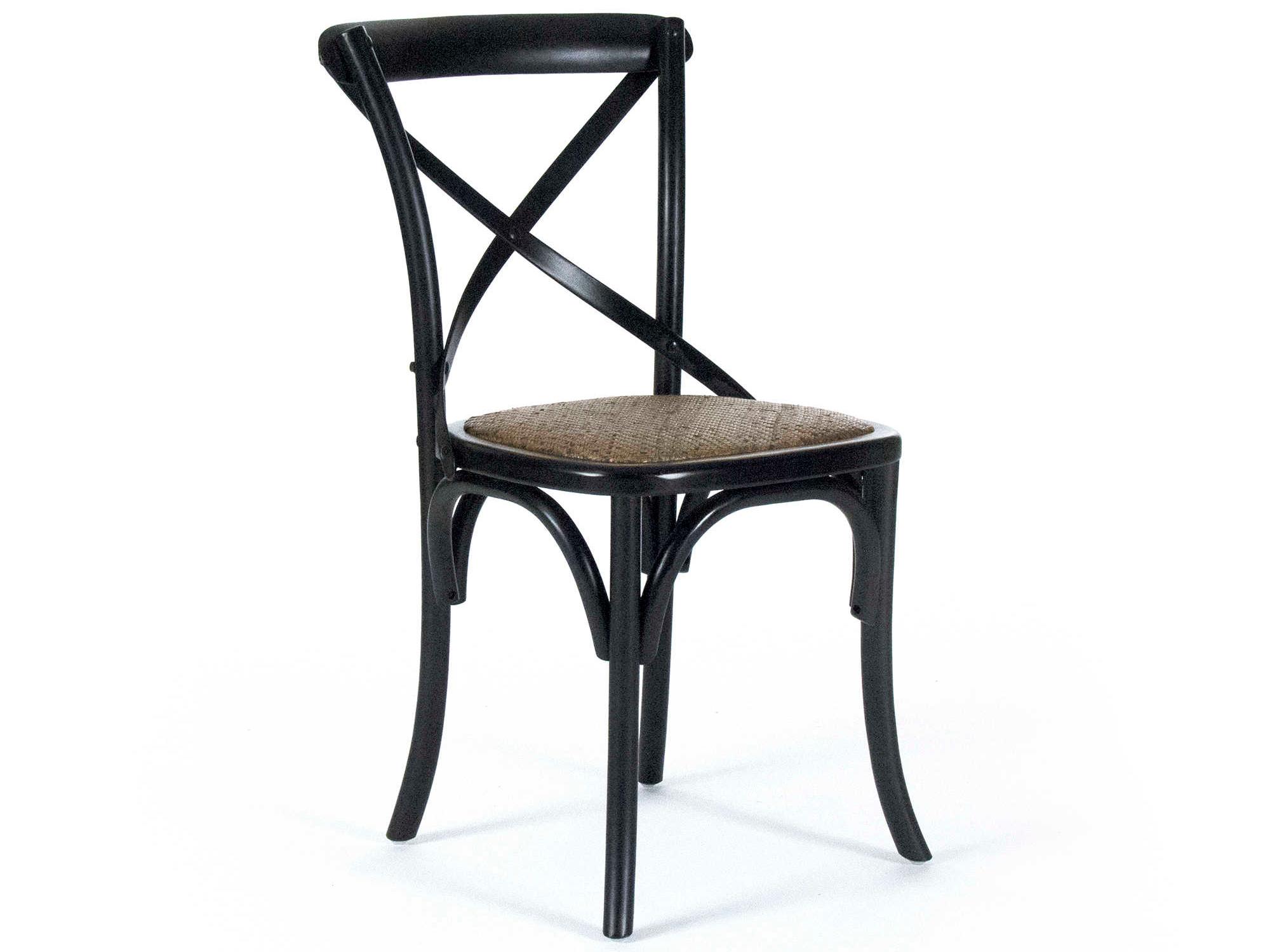 Zentique Parisienne Birch Wood Black Side Dining Chair