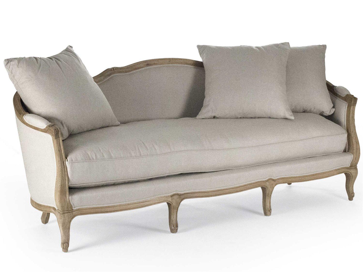 Zentique Maison Gray Upholstered Sofa