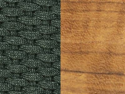Seating Frame Finish: Dark Green Mix Soft Rope