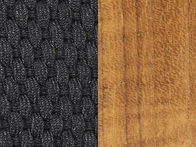 Seating Frame Finish: Dark Grey Soft Rope and Teak