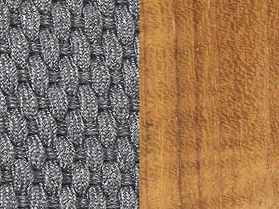 Seating Frame Finish: Light Grey and Teak