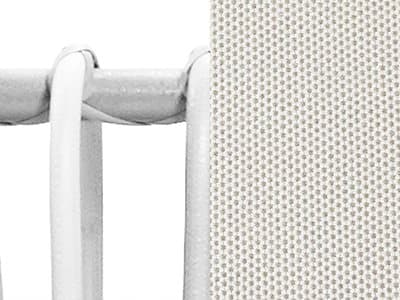 Seating Finish and Fabric: White Frame with white Cushions