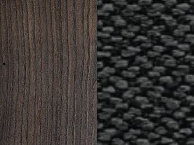 Finish: Smoke Beech Wood / Black Cross-weave Upholstery