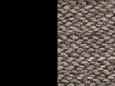 Finish: Matt Black Metal / Taupe Cross-weave Upholstery