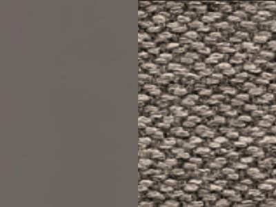 Finish: Matt Lava Metal / Taupe Cross-weave Upholstery