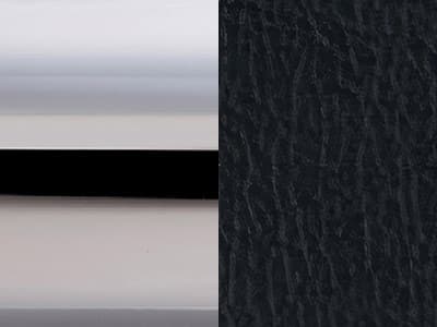 Finish: Chromed Metal / Black Soft Leather