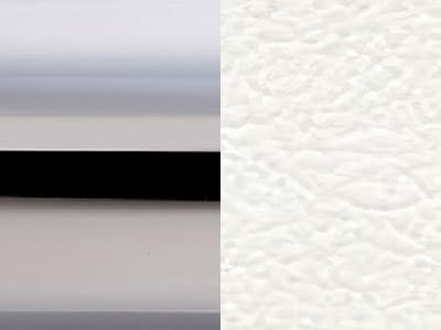 Finish: Chromed Metal / Optic White Soft Leather