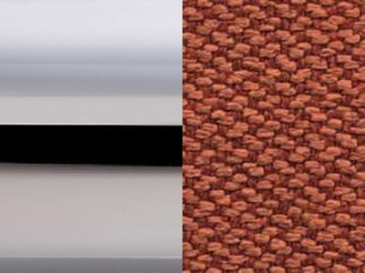 Finish: Chromed Metal / Saffron Yellow Cross-weave Upholstery