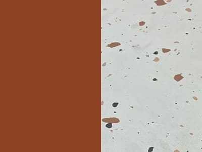 Finish: Matt Saffron Yellow Metal / Terrazzo Melamine