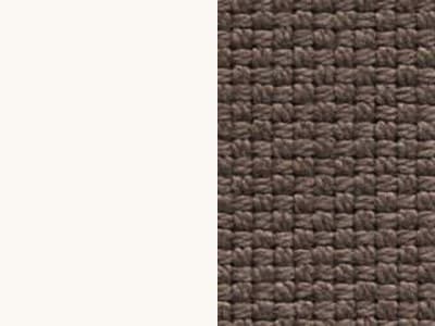 Finish: Matt Optic White Metal / Taupe Plain Weave