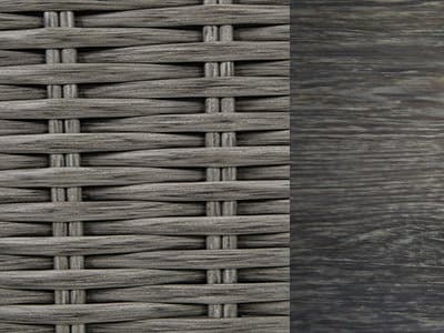 Seating Frame Finish: Fog Wicker with Smoke Aluminum