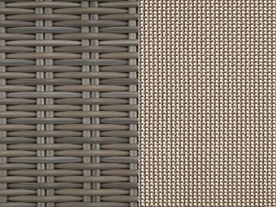 Seating Frame Finish: Driftwood Wicker and Taupe Sling