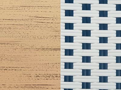 Wicker Finish: Cafe White and Royal Blue
