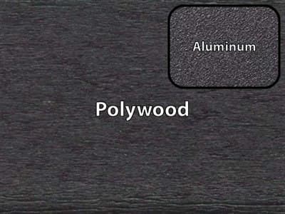 Polywood Finish / Aluminum Finish: Black Polywood / Textured Black Aluminum