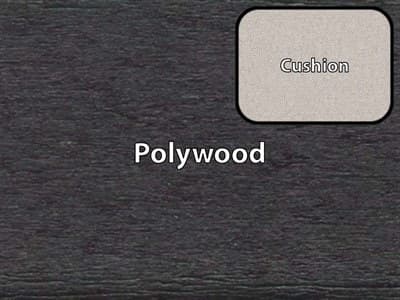 Polywood Finish / Cushion Color: Black Polywood / Dune Burlap Cushion