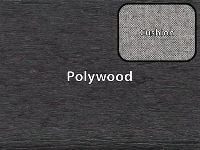 Polywood Finish / Cushion Color: Black Polywood / Grey Mist Cushion