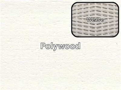 Polywood Finish / Weave Color: White Polywood / White Loom Weave