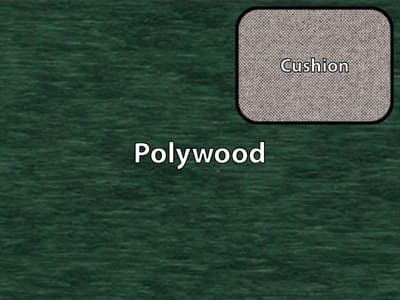 Polywood Finish / Cushion Color: Green Polywood / Weathered Tweed Cushion