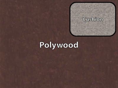 Polywood Finish / Cushion Color: Mahogany Polywood / Weathered Tweed Cushion