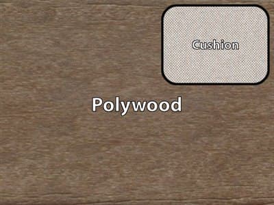 Polywood Finish / Cushion Color: Teak Polywood / Dune Burlap Cushion
