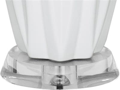 Hardware Finish: Lucite Base with Polished Nickel