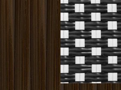 Seating Frame Finish: Dark Bamboo with Black and White DuraWeave