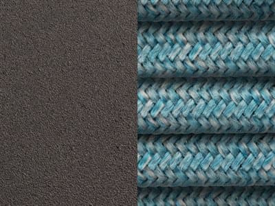 Table Finish: Tex Gray Frame with Teal & Gray Durarope