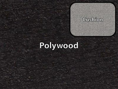 Polywood Finish / Cushion Color: Charcoal Black MGP / Grey Mist Cushion