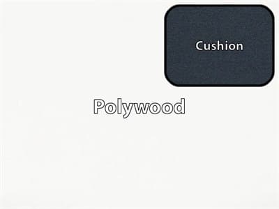 Polywood Finish / Cushion Color: Classic White MGP / Marine Indigo Cushion