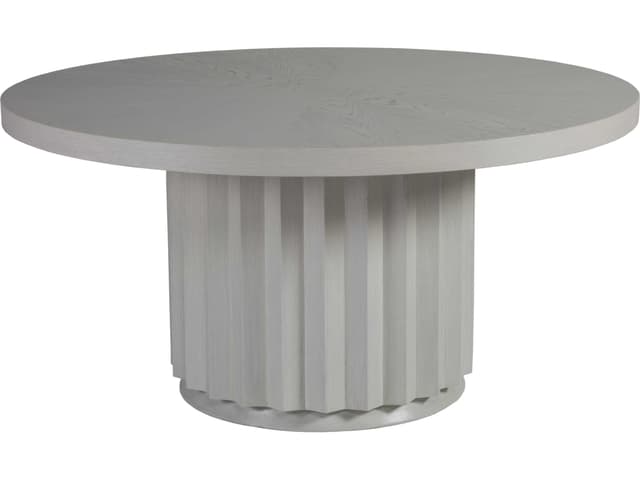 Home Sarto Round 60-Inch Dining Table in Sandblasted Cerused White Grey