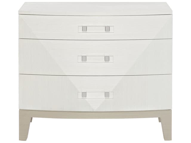Axiom 3-Drawer Nightstand in Linear White and Gray