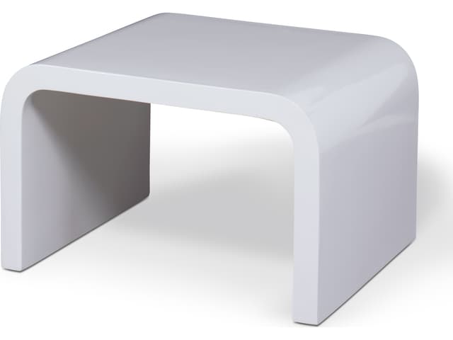 Mark Outdoor Small Cocktail Table in Gloss White GRC