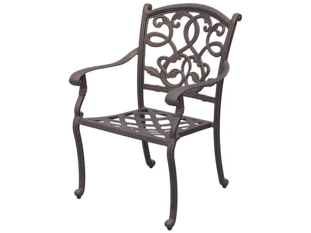 Santa Monica Cast Aluminum Dining Chair in Antique Bronze