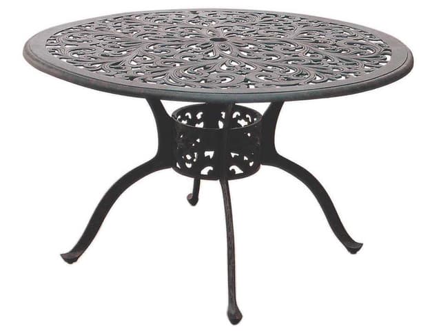Series 80 Cast Aluminum Antique Bronze Round Dining Table