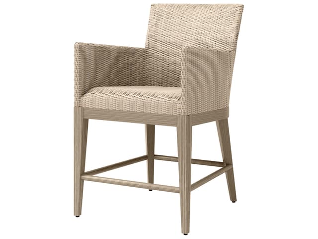Siena Wicker Counter Height Stool with Arm