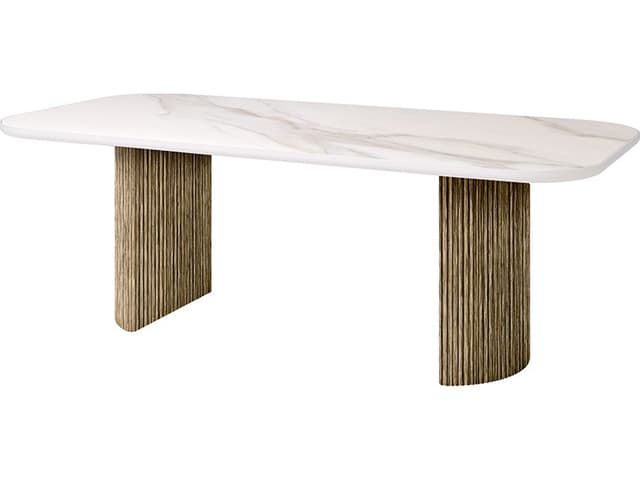 Hampton Aluminum Rectangular Dining Table Base in Timber