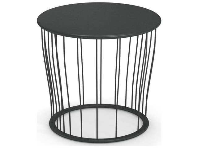 Cannole 24-Inch Round Steel End Table