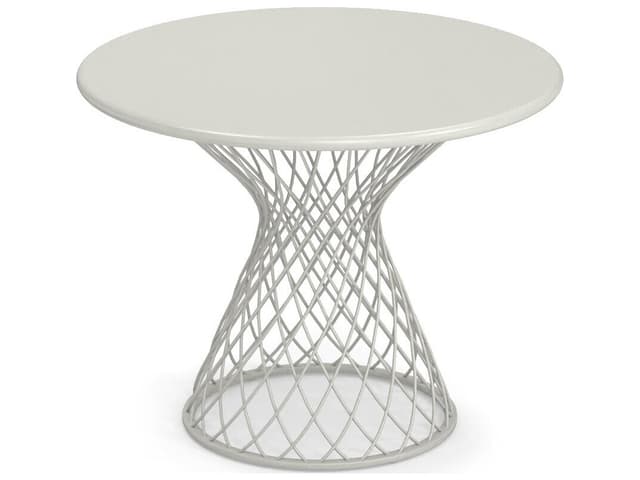 Como Steel Round Outdoor Patio End Table