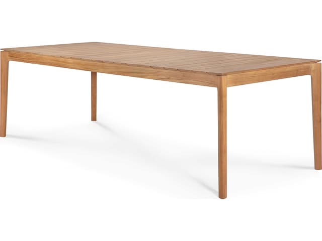 Bok 98 Inch Rectangular Teak Dining Table in Natural