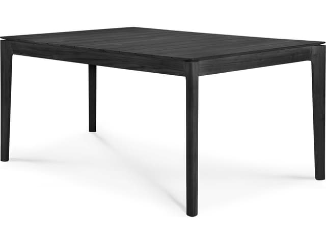 Bok 64 Inch Rectangle Teak Dining Table in Black