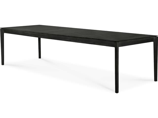 Bok Teak 79 Inch Rectangle Dining Table in Black
