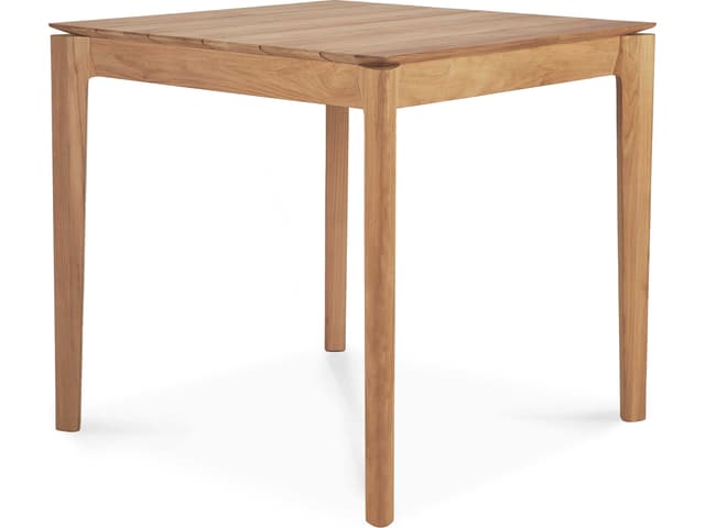 Bok 31.5 Inch Square Teak Dining Table in Natural Teak