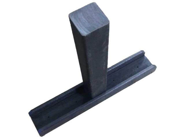 Recycled Plastic In-Ground T-Mount in Black
