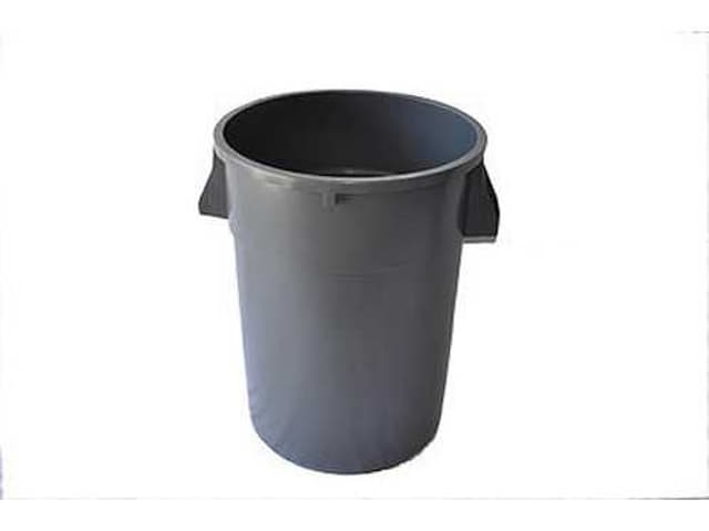 32 Gallon Round Recycled Plastic Liner in Gray