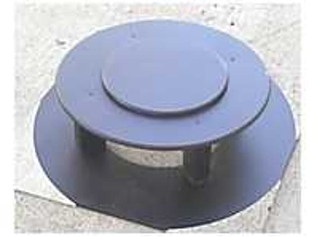 32 Gallon Round Recycled Plastic Bonnet Lid in Black